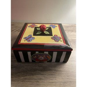 Catzilla 2005 Ceramic Trinket Box Designed by Candace Reiter